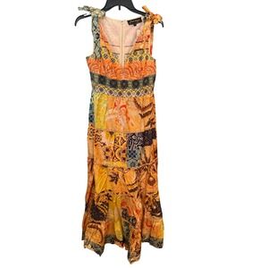 Anthropologie Geisha Designs Maxi Dress Rosalinda Patchwork Sundress S‎